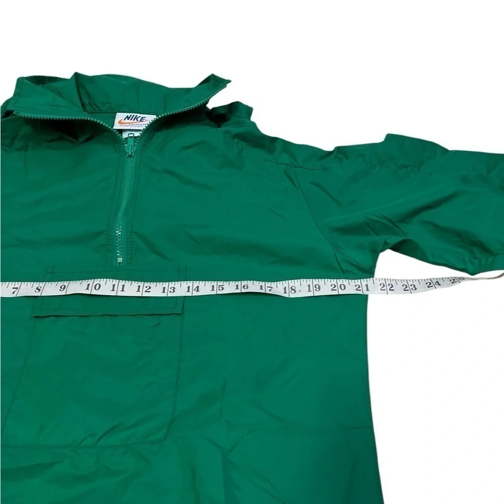 Nike Vintage 70s 80s Half Zip Pullover Windbreaker Jacket Green Small White Tag